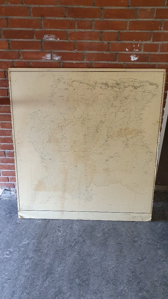 Oude Surinaamse Kaartpaneel 1966, Boeken, Atlassen en Landkaarten, Overige gebieden, Landkaart, 1800 tot 2000, Ophalen