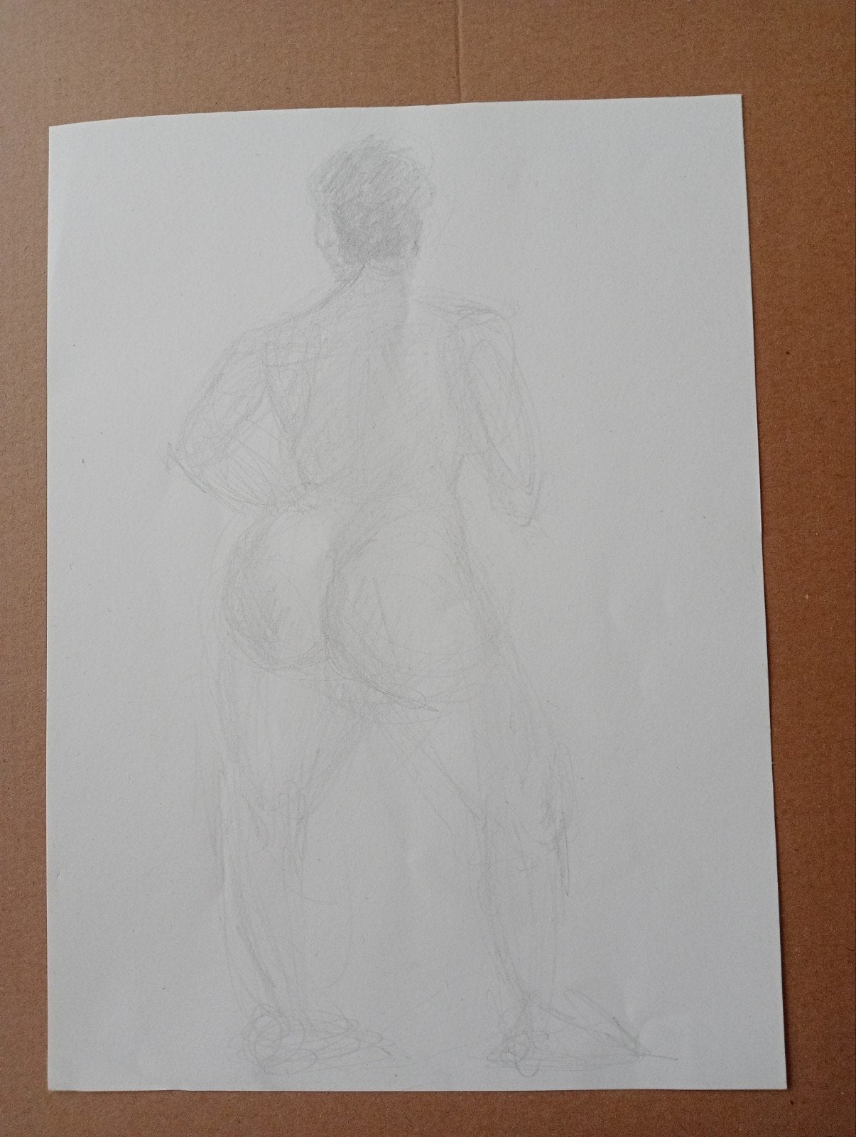 Staand naakt potlood tekening, Ophalen of Verzenden