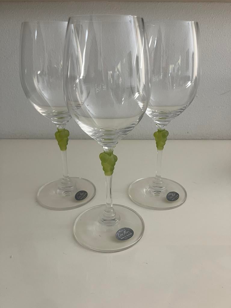 Lisa Mori wijnglas sierlijke druiventros Christal 3 stuks, Ophalen of Verzenden
