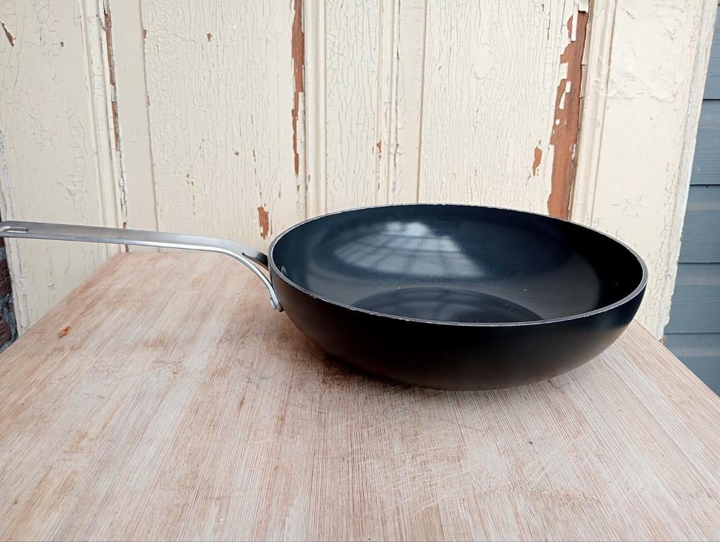 KitchenAid hapjespan wokpan - Gebruikt, Huis en Inrichting, Ophalen of Verzenden, Gebruikt, Aluminium, Wok