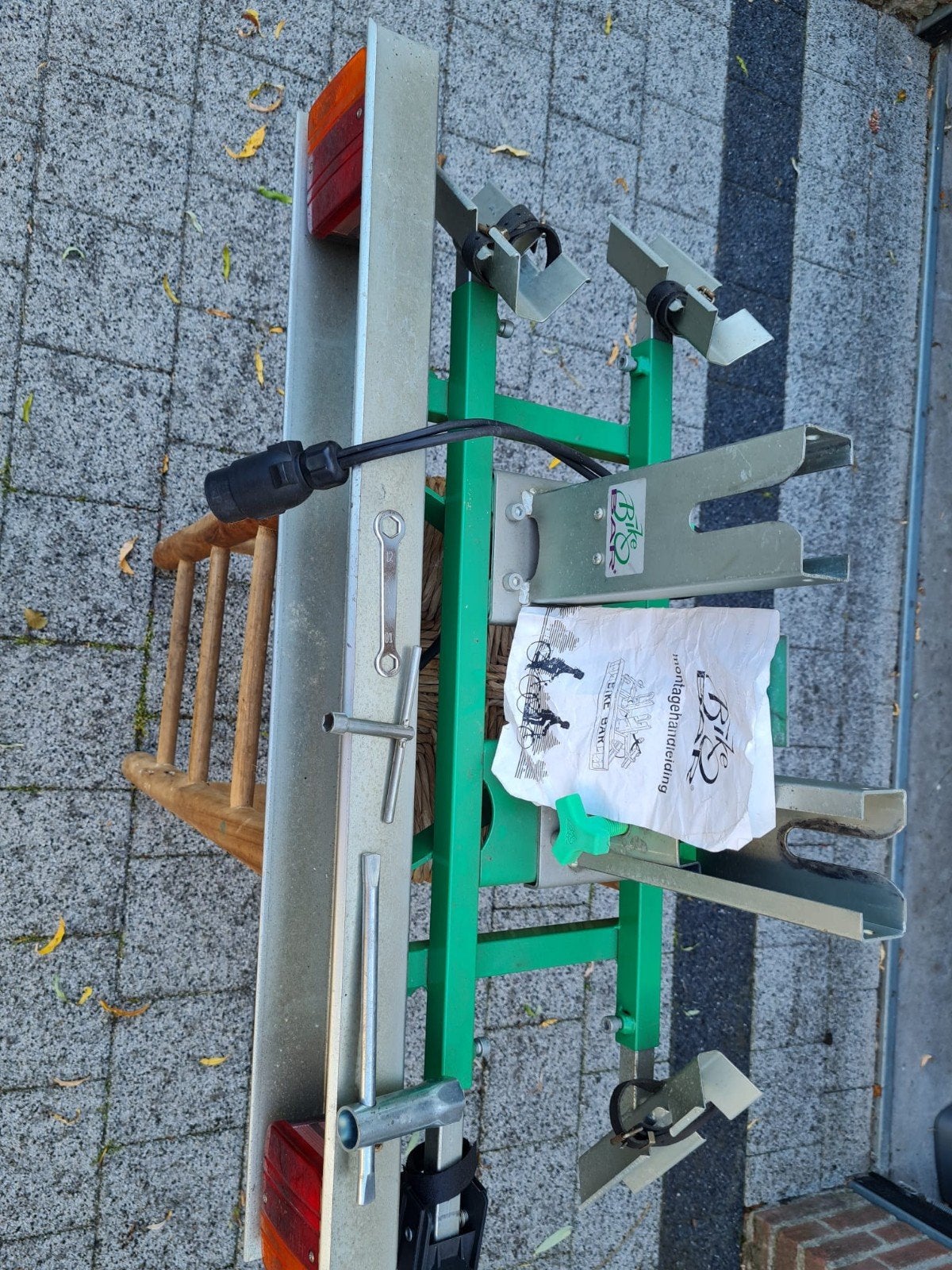 Stevige trekhaakdrager voor 2 fietsen, Ophalen, 2 fietsen, Gebruikt, Trekhaakdrager