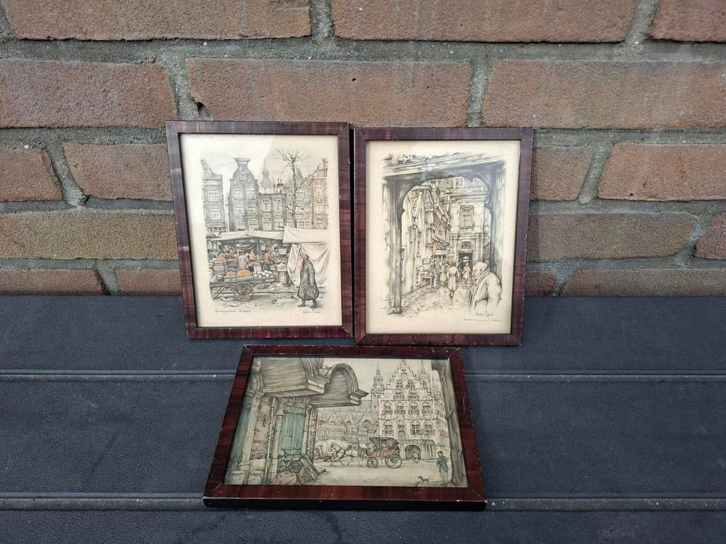 Anton pieck gouda en amsterdam, Ophalen of Verzenden, Voor 1940, Overige onderwerpen