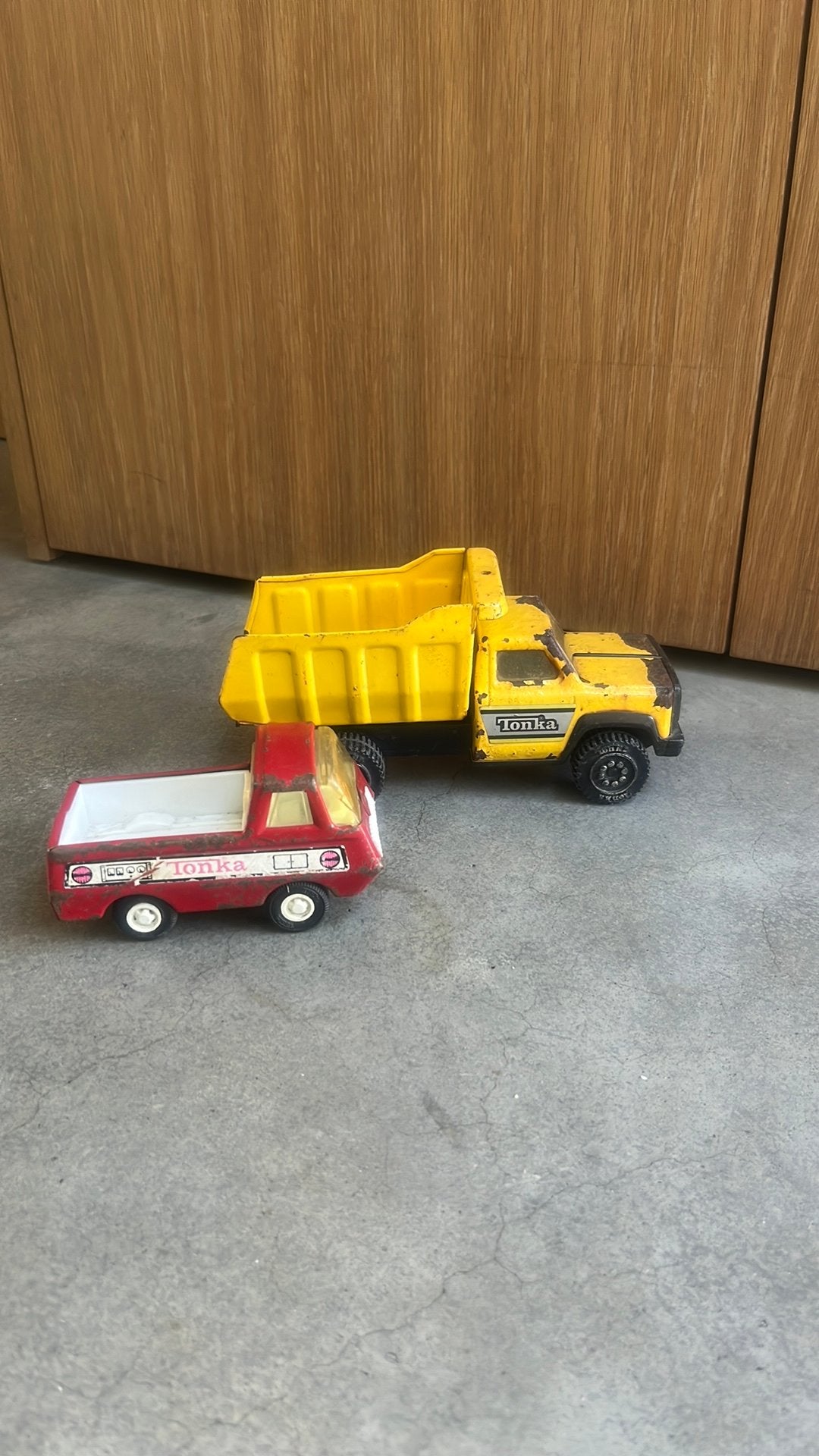 2x vintage Tonka, Antiek en Kunst, Antiek | Speelgoed, Ophalen of Verzenden
