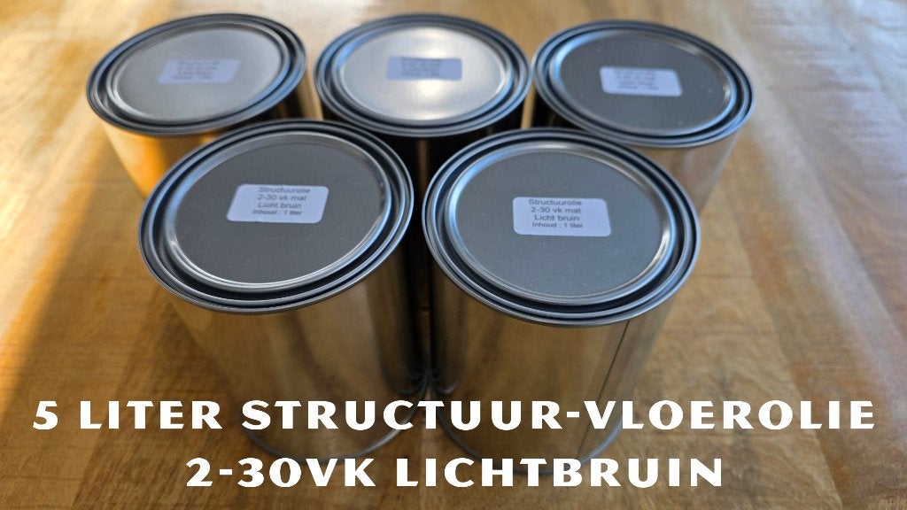 STRUCTUUR-VLOEROLIE 2-30VK lichtbruin, tegen kostprijs, Doe-het-zelf en Verbouw, Ophalen of Verzenden