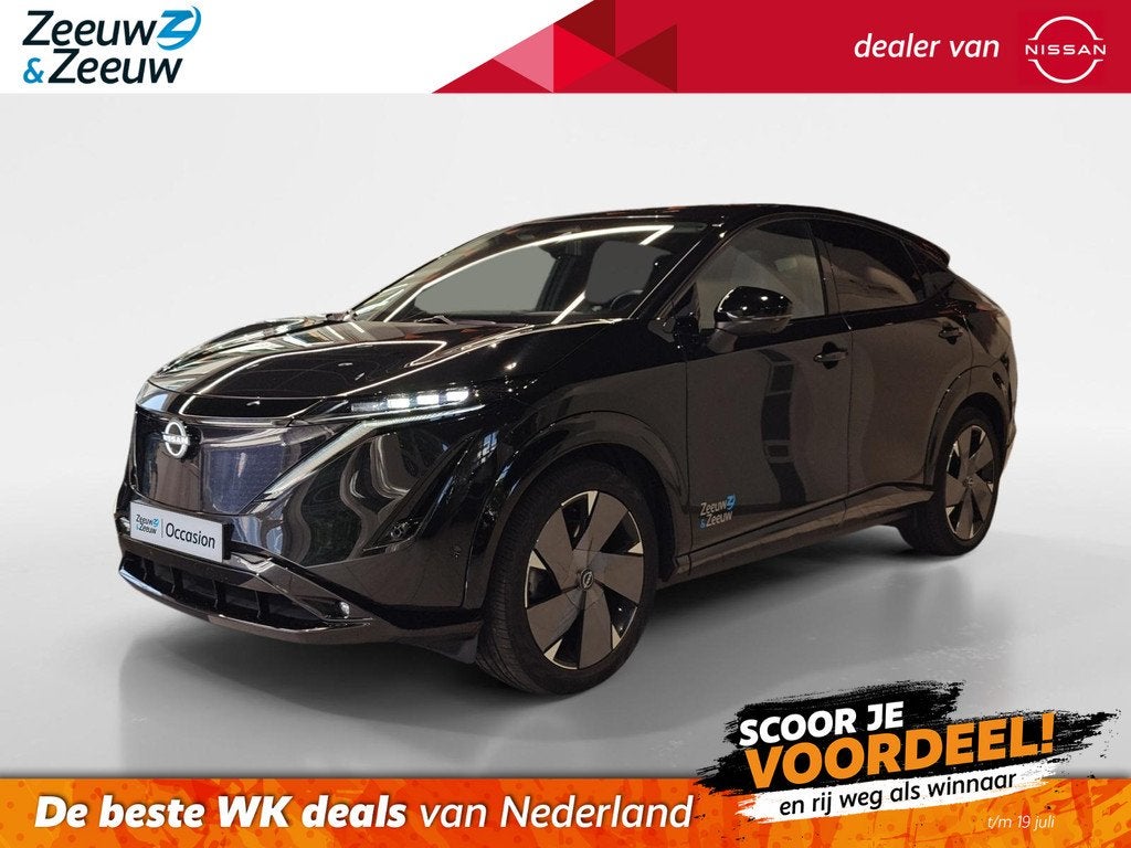 Nissan Ariya e-4ORCE Evolve 91 kWh | 20" VELGEN | PANORAMA D, Auto's, Nissan, 12 maanden, Zwart, Ariya, Blauw
