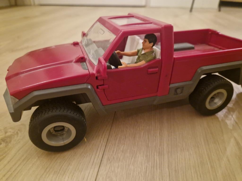 Schleich auto met paardentrailer en paarden, Ophalen, Gebruikt