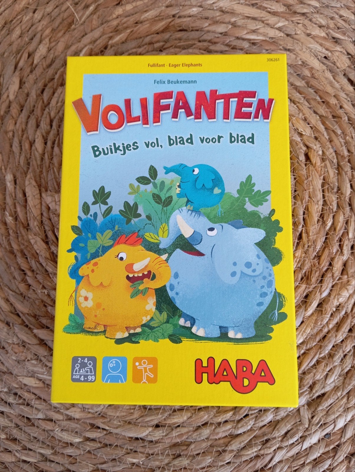 Haba Volifanten familiespel, Hobby en Vrije tijd, Gezelschapsspellen | Bordspellen, Ophalen of Verzenden, Zo goed als nieuw, HABA