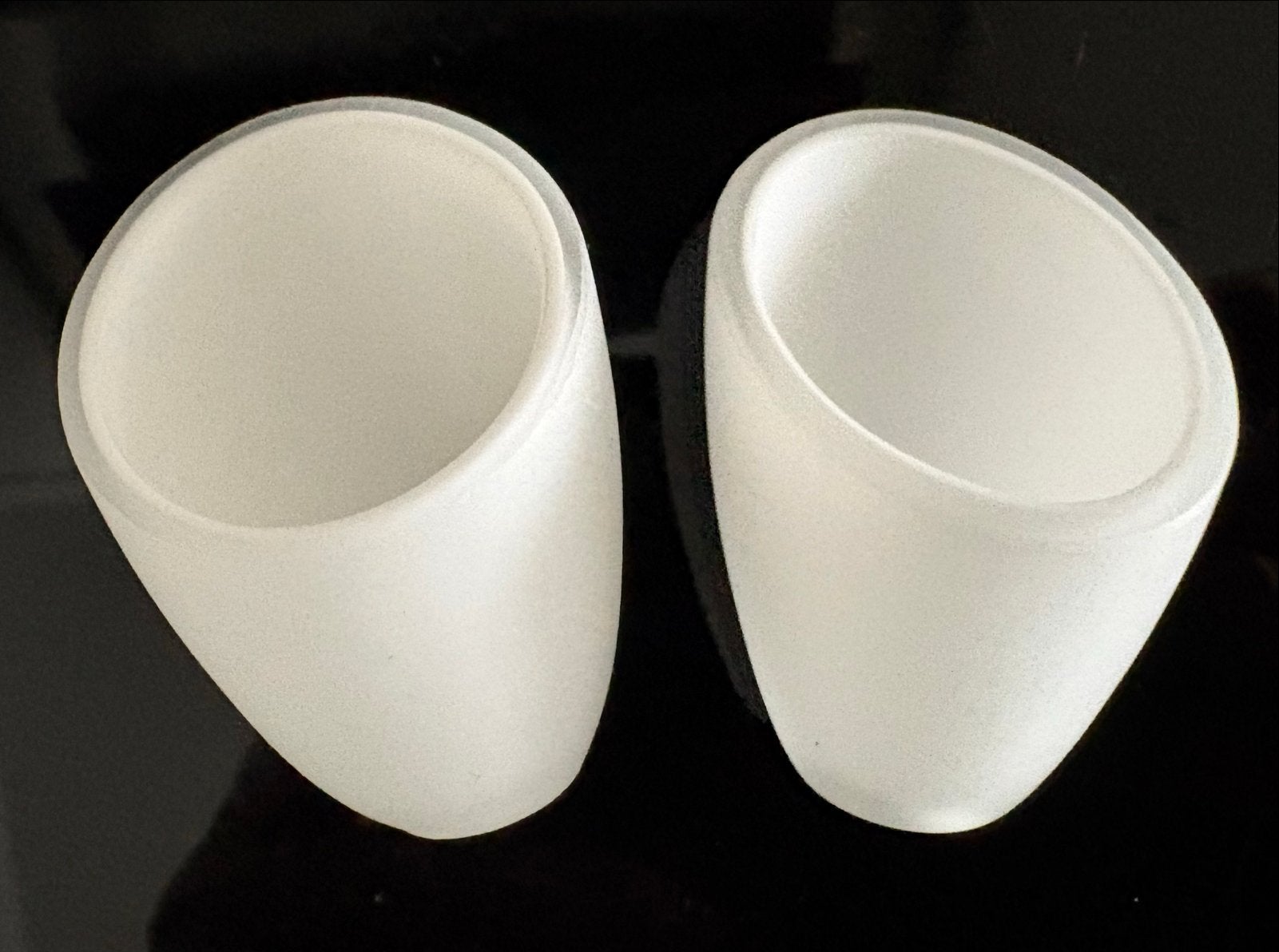 Set van 2 matte glazen lampen kapjes, Ophalen of Verzenden
