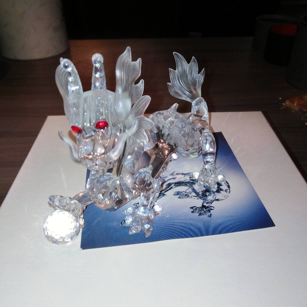 Swarovski jaarstuk 1997 Fabelachtig Dierenrijk De Draak, Ophalen, Zo goed als nieuw, Figuurtje