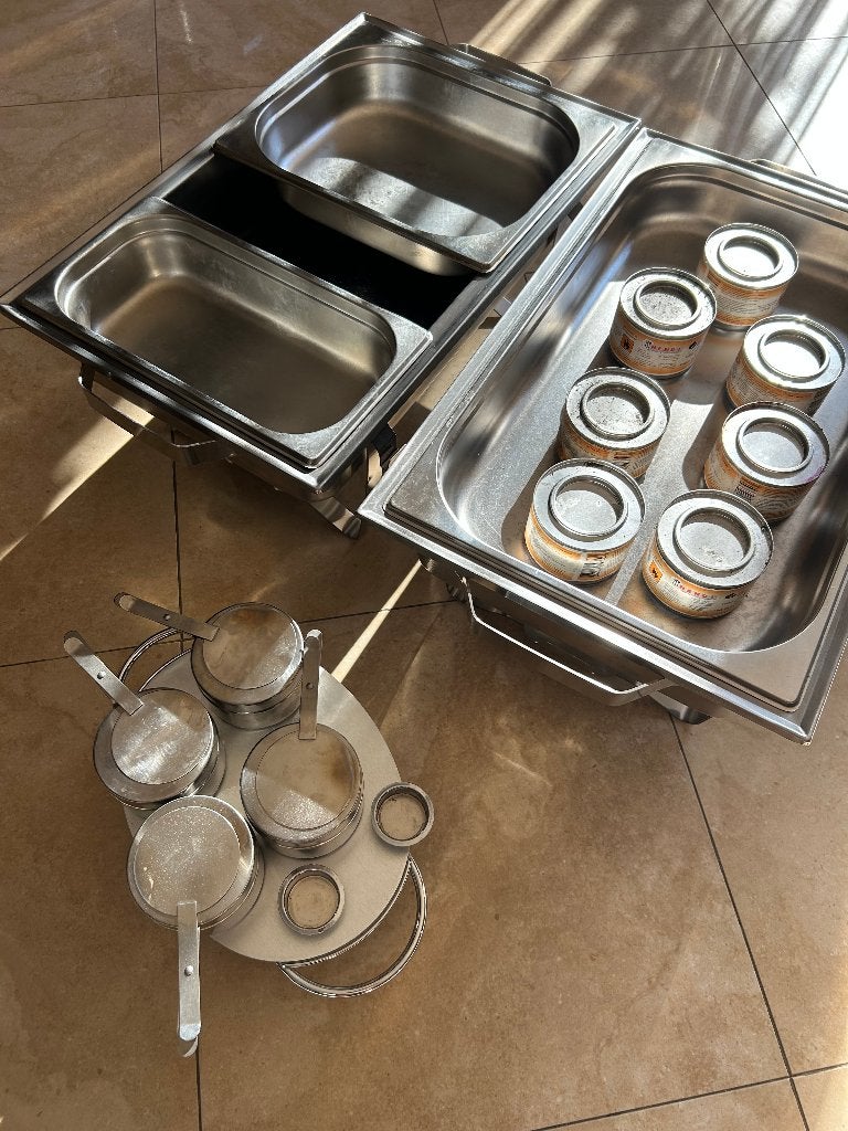 Chafin Dish + Extra's, Ophalen, Gebruikt