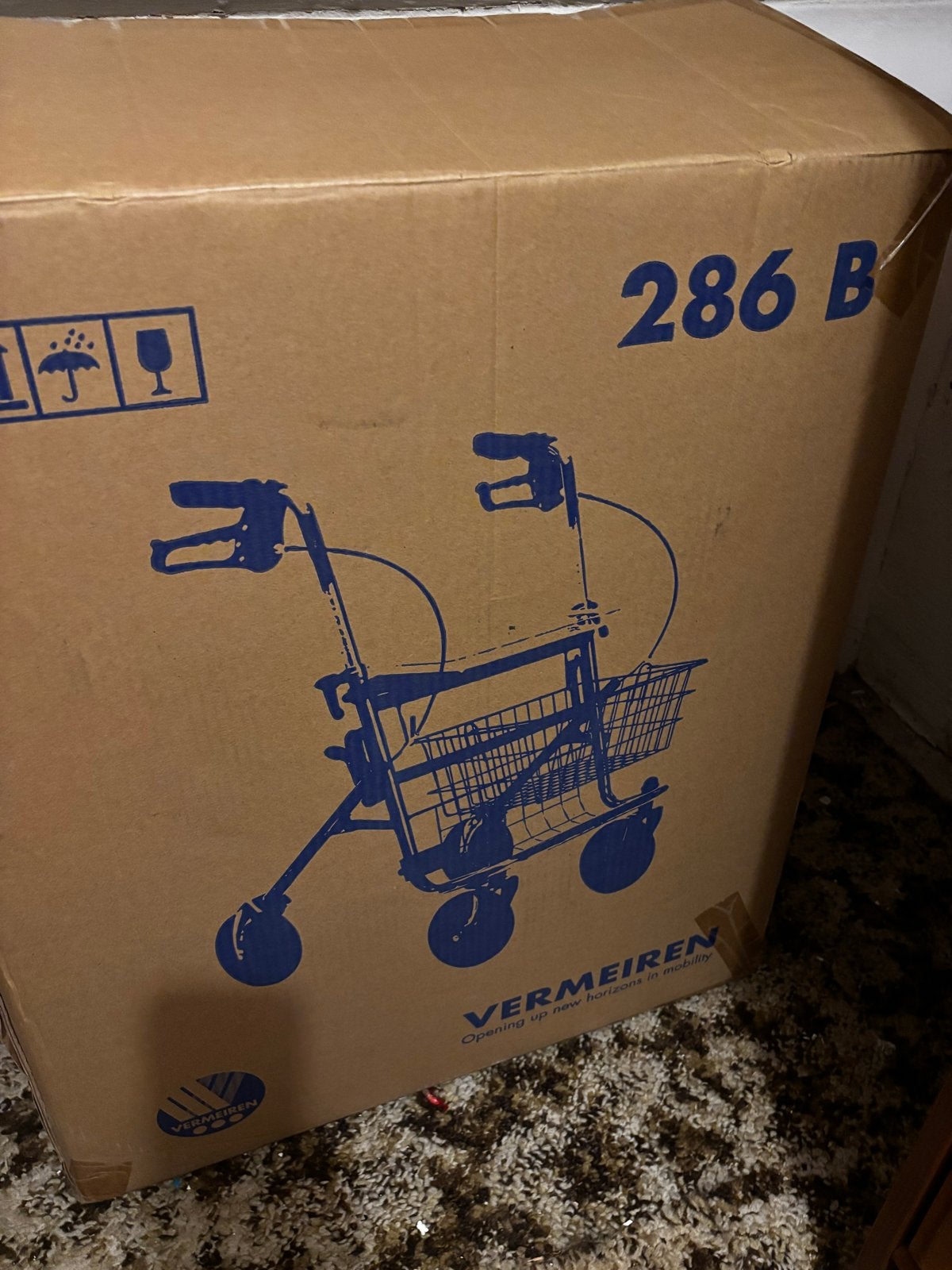 Rollator nieuw in de doos, Ophalen