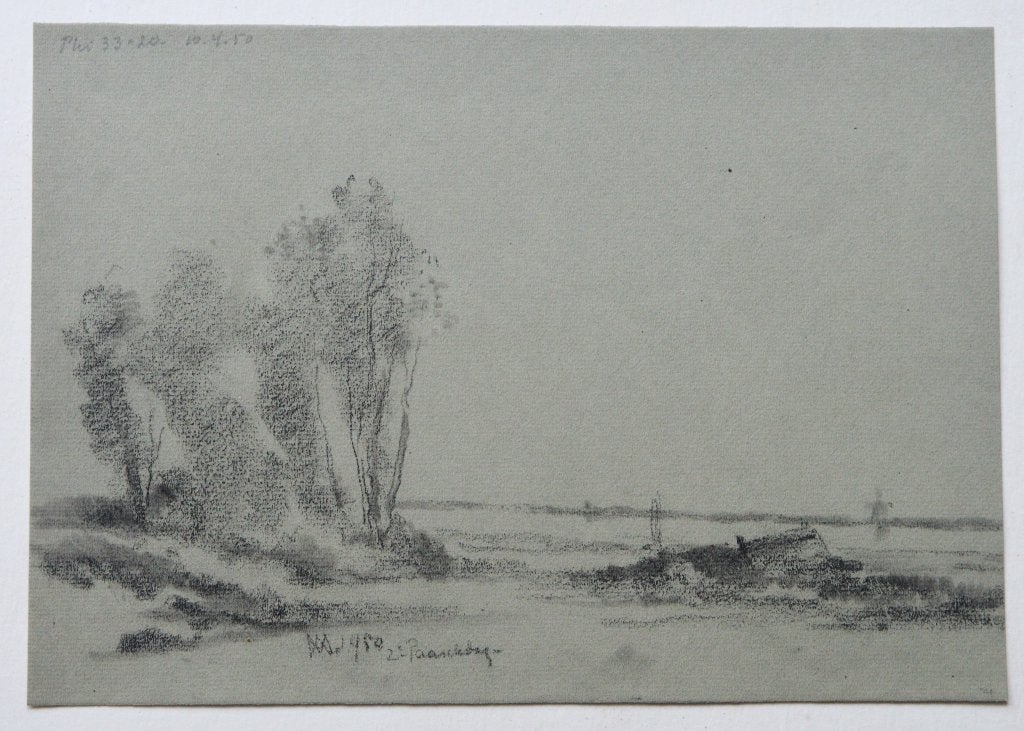 Antoon Markus. Tekening in houtskool. '2e Paasdag, Antiek en Kunst, Kunst | Tekeningen en Foto's, Ophalen of Verzenden