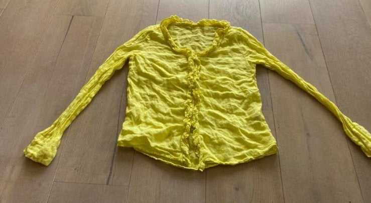 120 lino M linnen, Ophalen of Verzenden, Zo goed als nieuw, Maat 38/40 (M), Geel