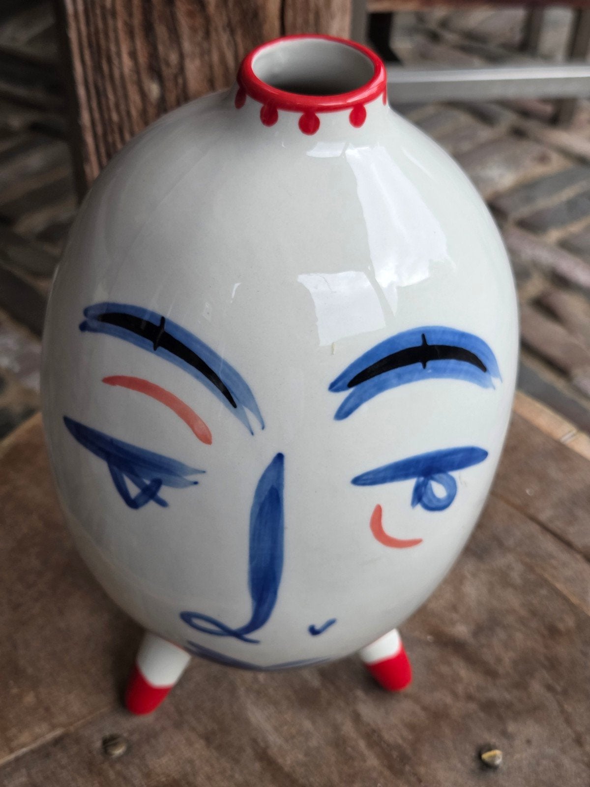 2 faces design vaas picasso???, Ophalen of Verzenden, Object, Wit