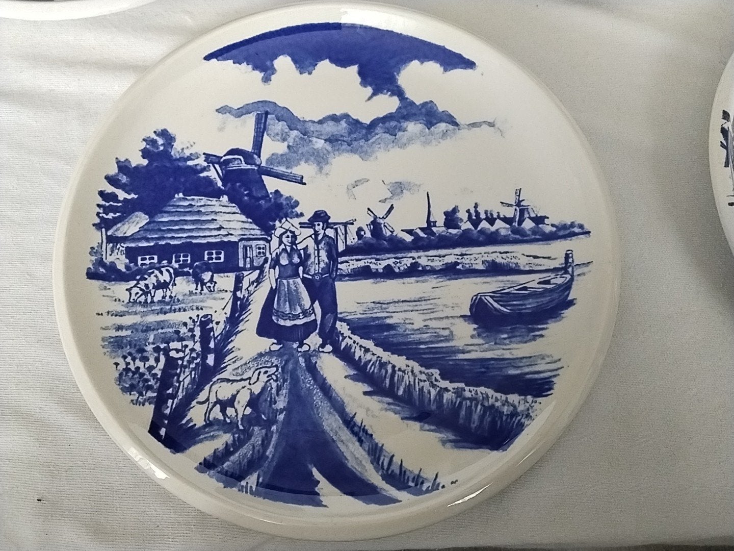 Set van 5 Delfts Blauwe Wandborden met Hollandse Scènes, Ophalen of Verzenden