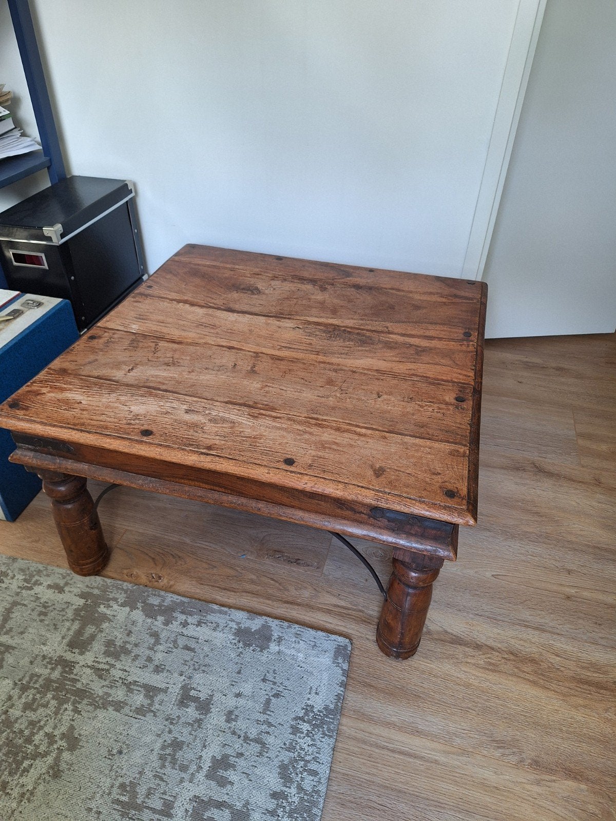 Salontafel hout, Huis en Inrichting, Tafels | Salontafels, Gebruikt, 50 tot 100 cm, Vierkant, 50 tot 100 cm