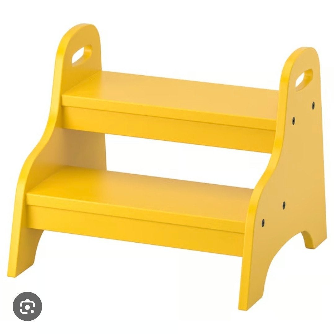 IKEA TROGEN Trapje/kruk voor kind, geel, Ophalen, Gebruikt, Hout