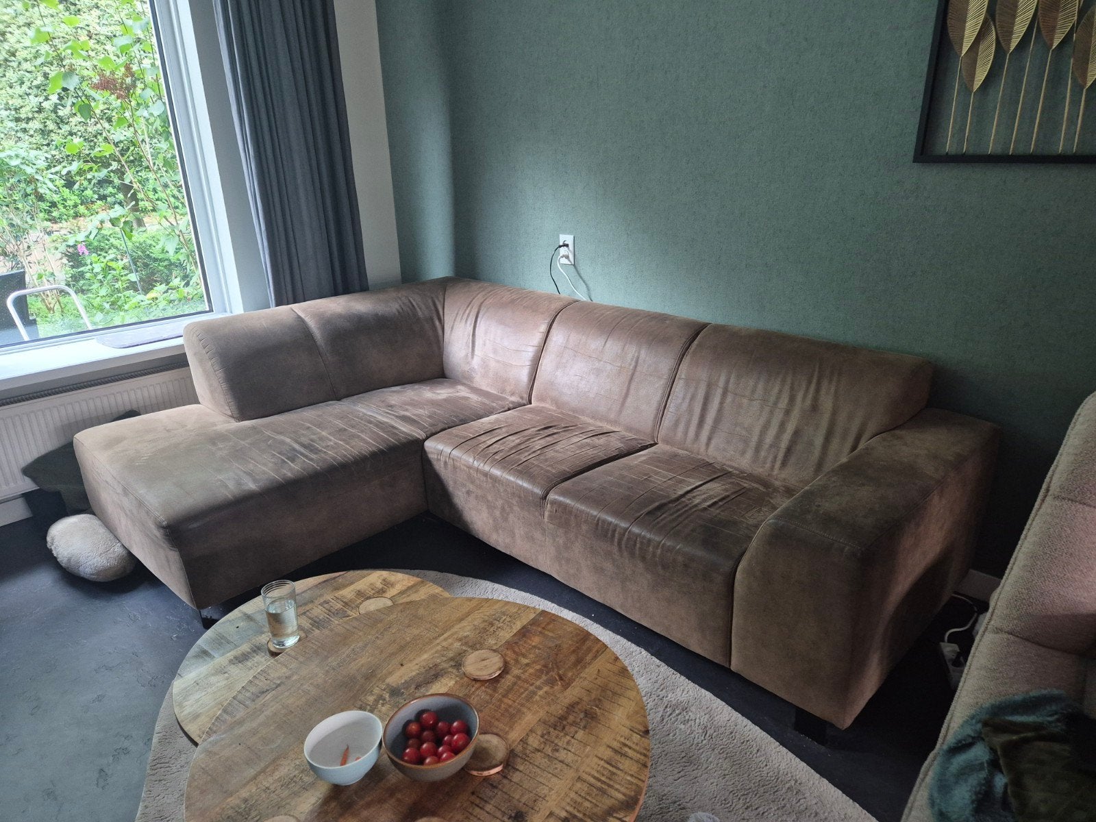 GRATIS AF TE HALEN: Ruime zitbank, Ophalen, Gebruikt, 150 cm of meer, Vierpersoons of meer