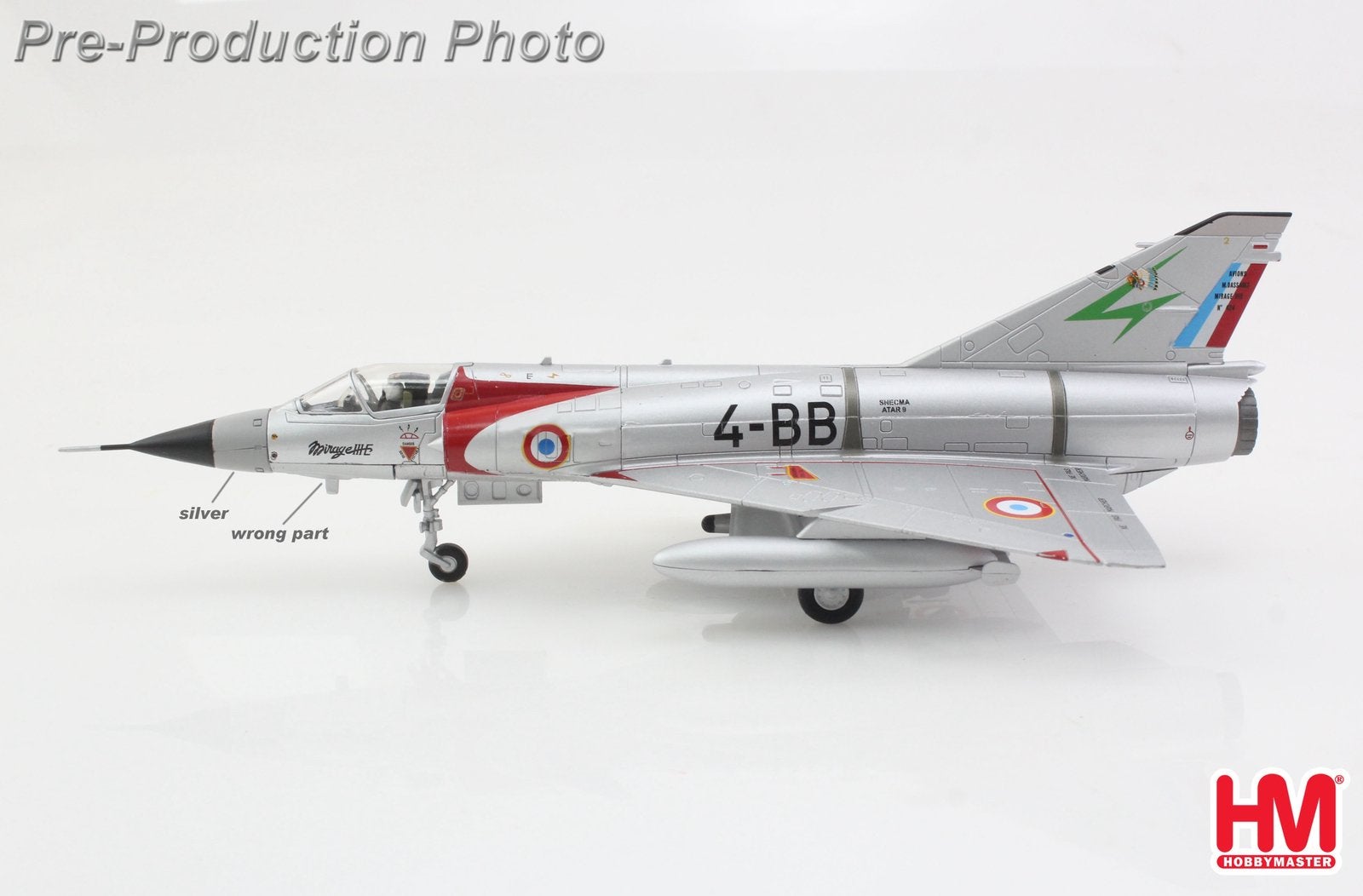 Hobby Master HA9854 | Dassault Mirage IIIE, Ophalen, Schaalmodel, Nieuw, Pilot Station