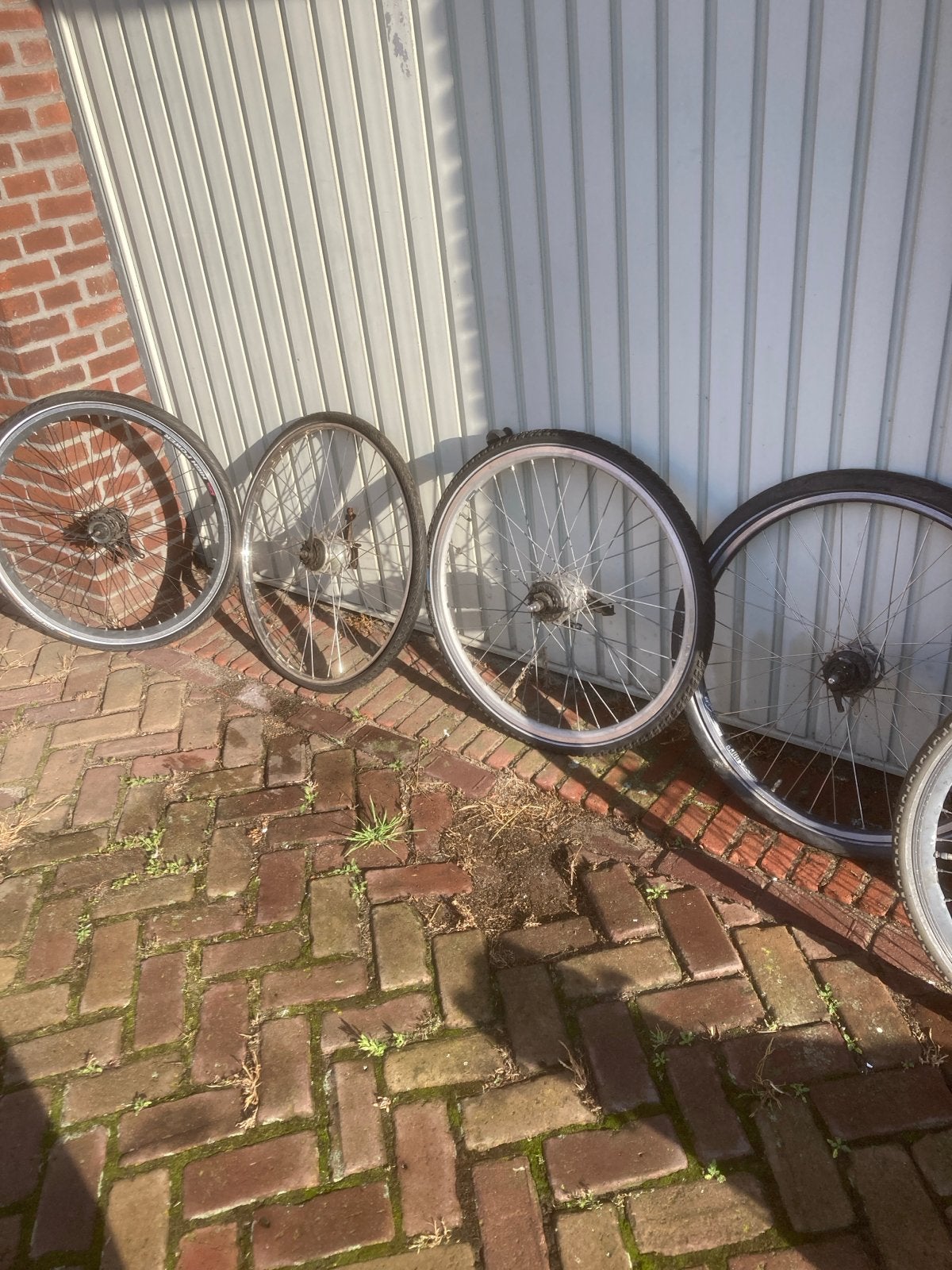 Diverse fietswielen, waaronder Shimano Inter 7, Wiel, Gebruikt, Ophalen of Verzenden, Aluminium