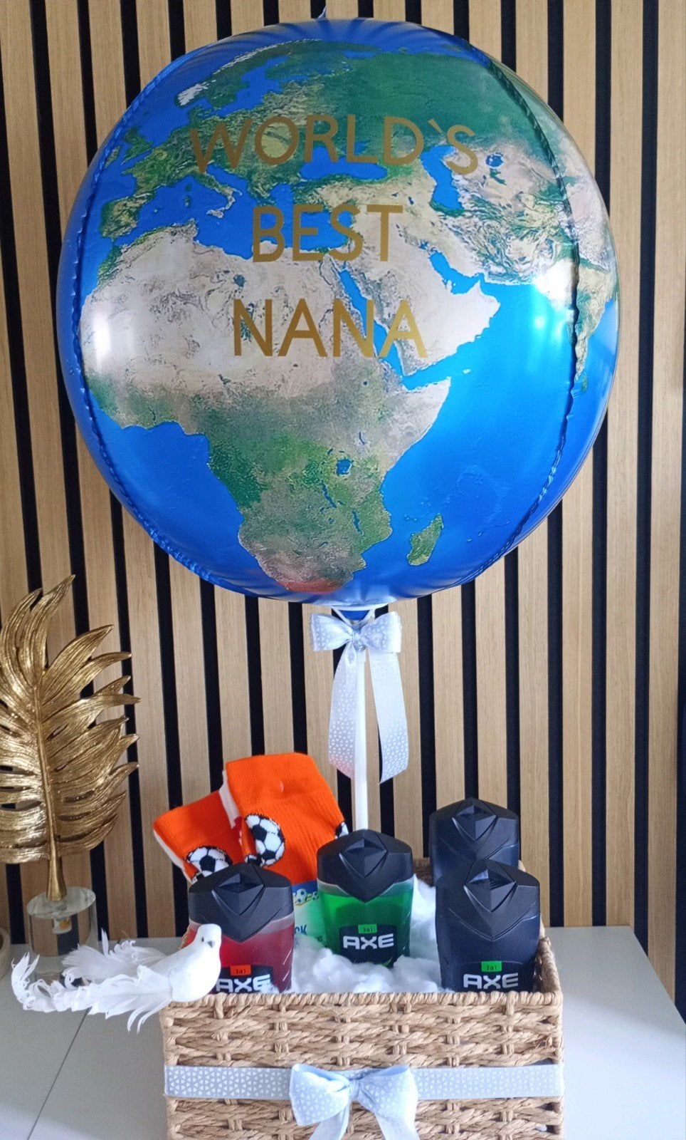 Luxe Wereld ballon Cadeaumand voor de Liefste Opa, Ophalen of Verzenden, Nieuw