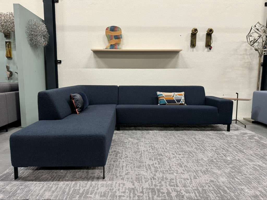 Nieuw Gelderland 6511 Hoekbank Blauw Zero 006 stof Design, Huis en Inrichting, Banken | Bankstellen, Hoekbank, Nieuw, Gelderland