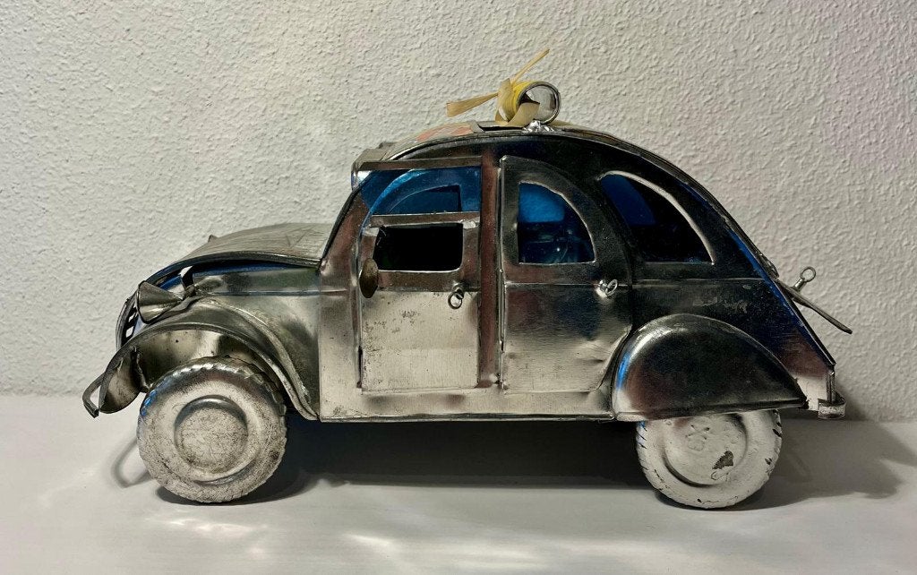 Blikken Citroen 2CV Eend – Handgemaakt, Ophalen of Verzenden, Zo goed als nieuw, Auto, Overige merken