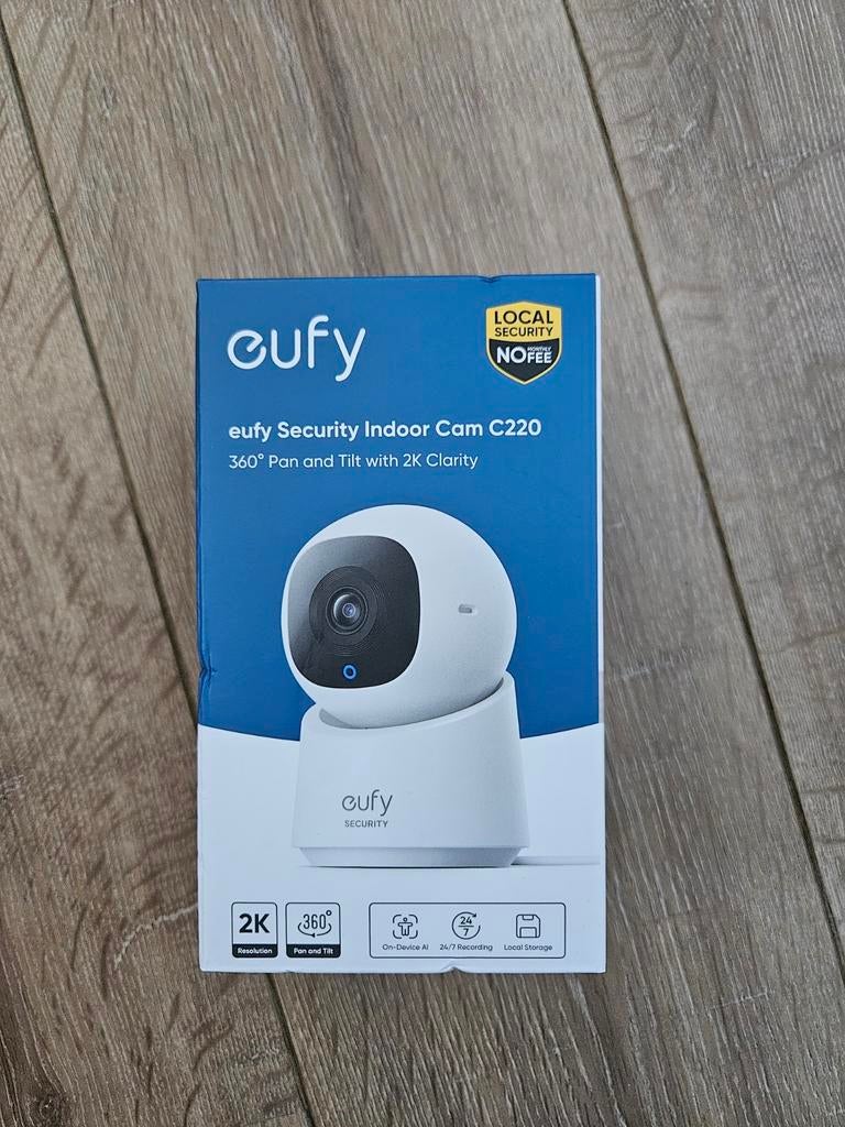 Eufy Security Indoor Cam C220  Beveiligingscame, Audio, Tv en Foto, Videobewaking, Ophalen of Verzenden, Nieuw, Binnencamera