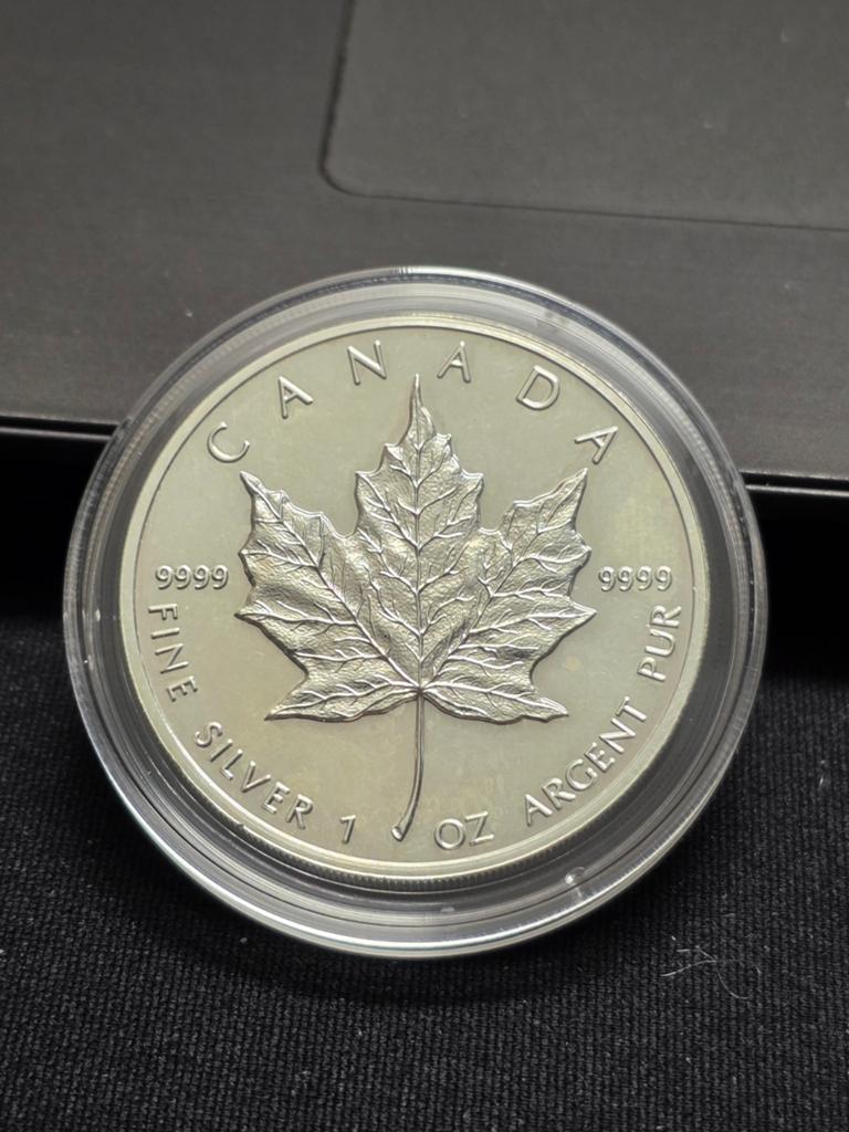 5 dollar 1991 maple leaf canada, Verzenden, Zilver
