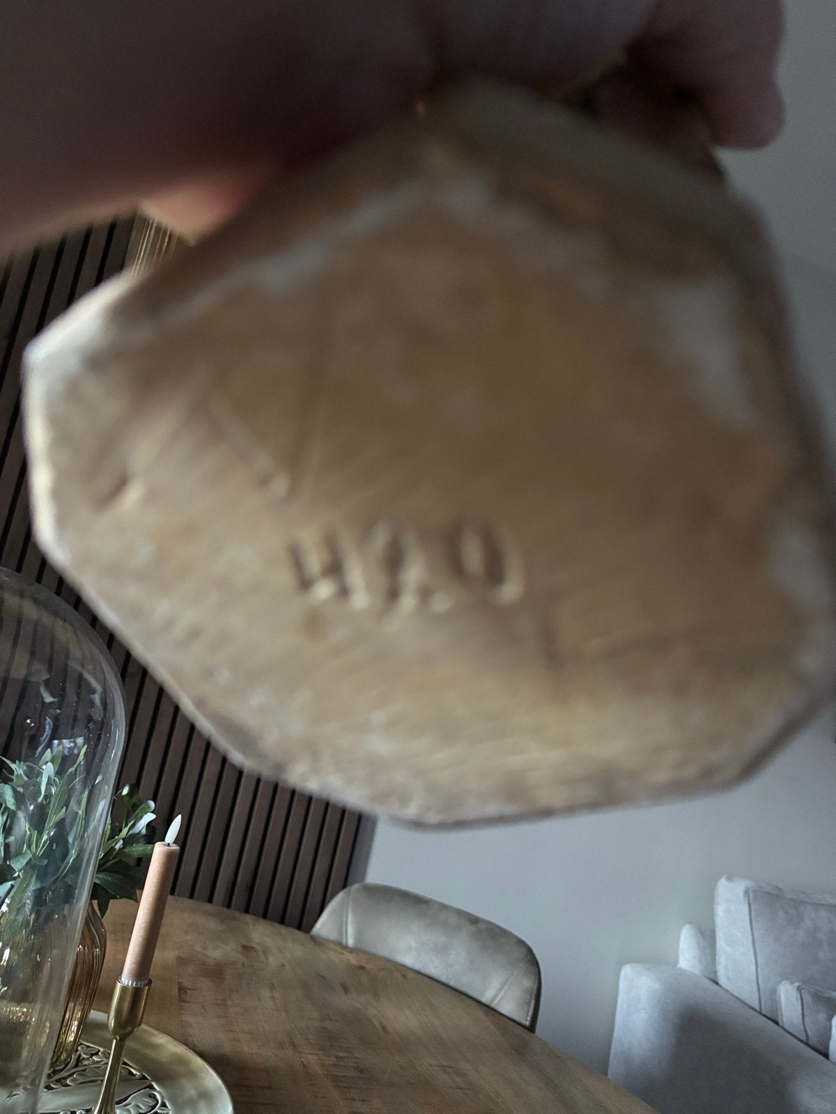 Antiek Jezusbeeldje in glazen stolp - 420 gemerkt, Antiek en Kunst, Ophalen of Verzenden
