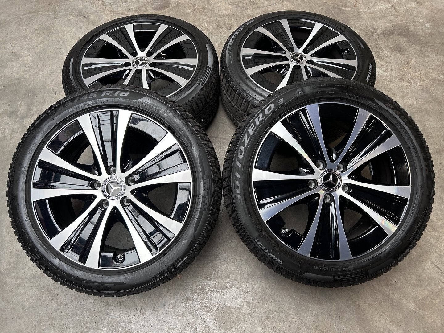 18 inch originele velgen + winterbanden MB E klasse W213