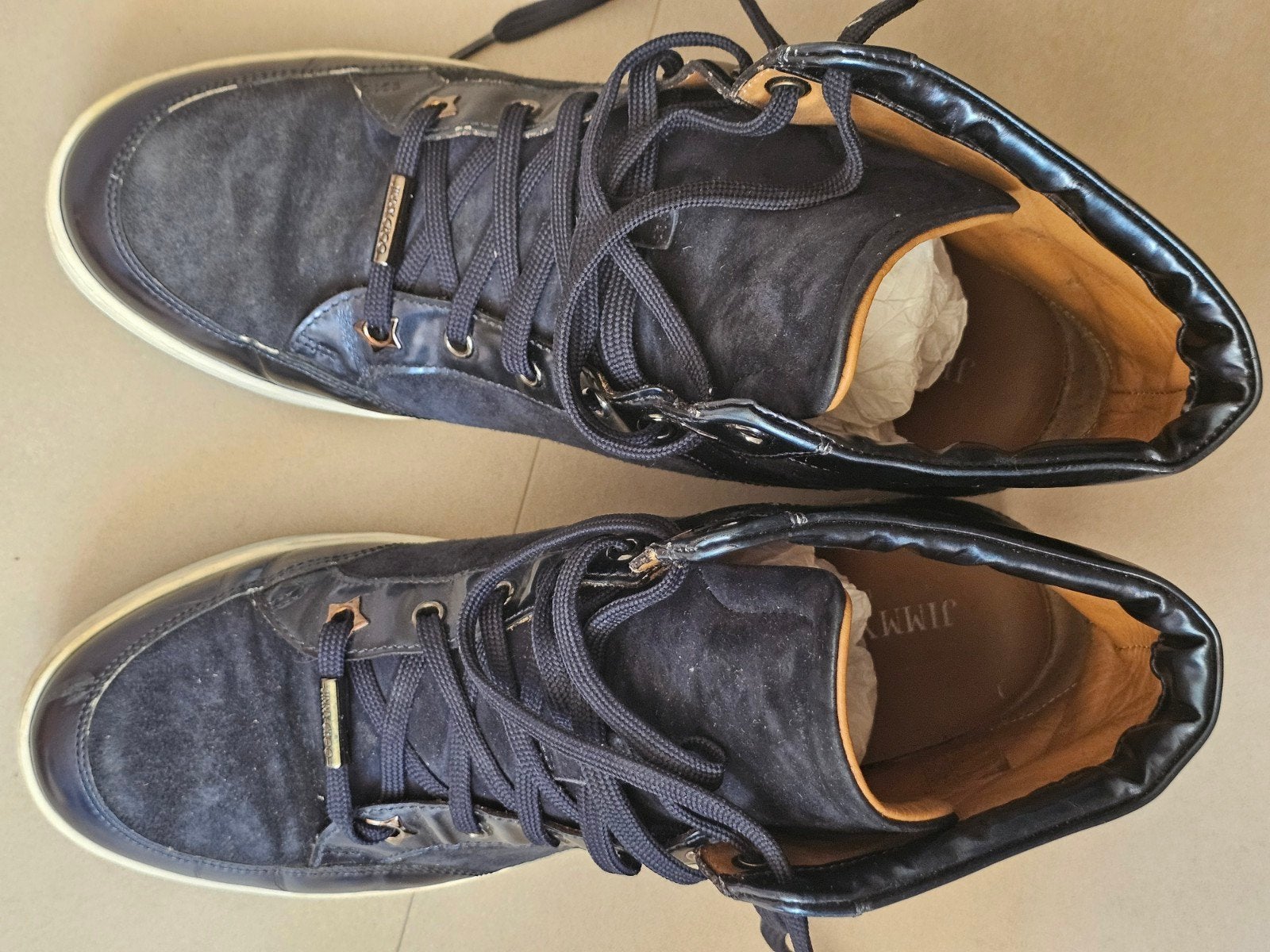 Jimmy Choo Tokyo Dark Blue donkerblauw sneakers maat 38.5, Kleding | Dames, Blauw, Ophalen of Verzenden, Sneakers of Gympen, Jimmy Choo