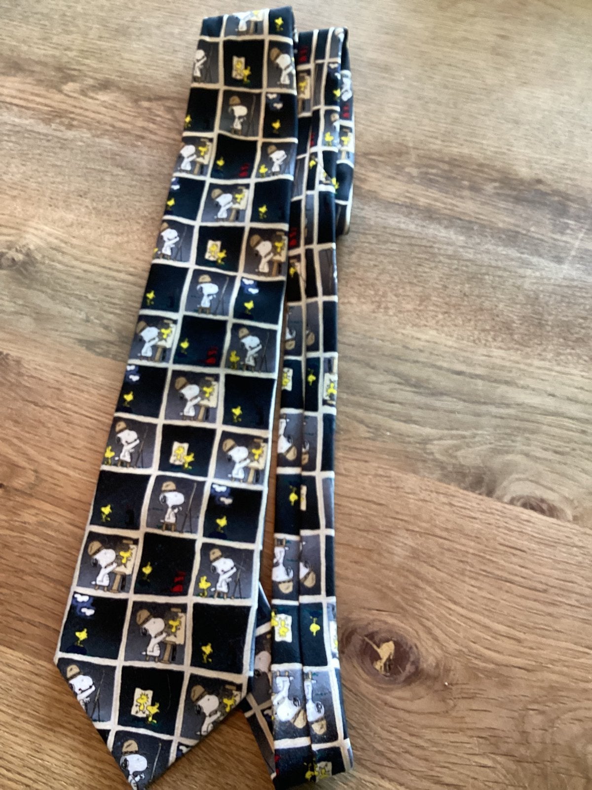 Stropdas snoopy, Verzenden, Gedragen, Zwart, Met patroon
