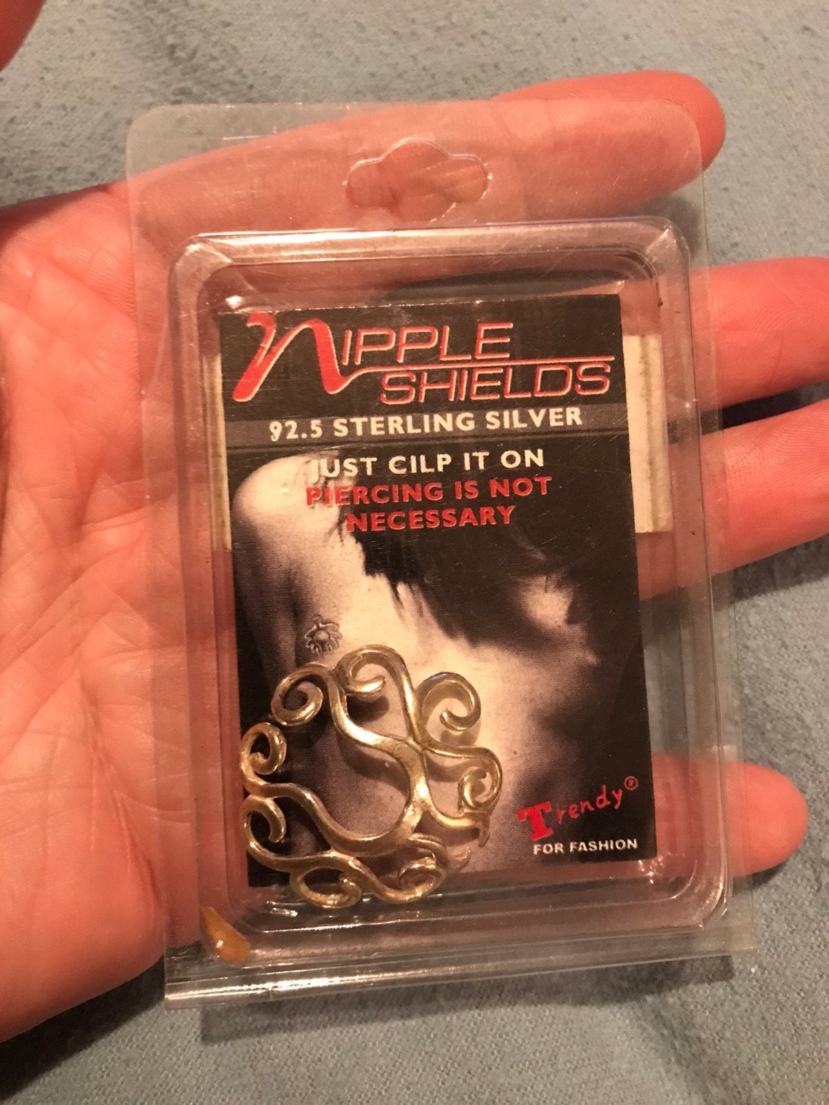 Sterling zilver tribal tepel klem nieuw piercing, Verzenden, Zo goed als nieuw, Zilver, Overige typen