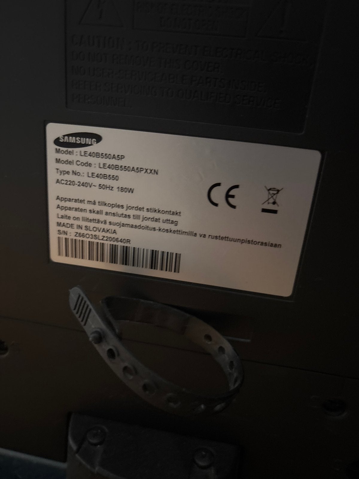 Samsung LE40B550 40 inch Full HD LCD TV, Ophalen, Gebruikt, LCD, Samsung