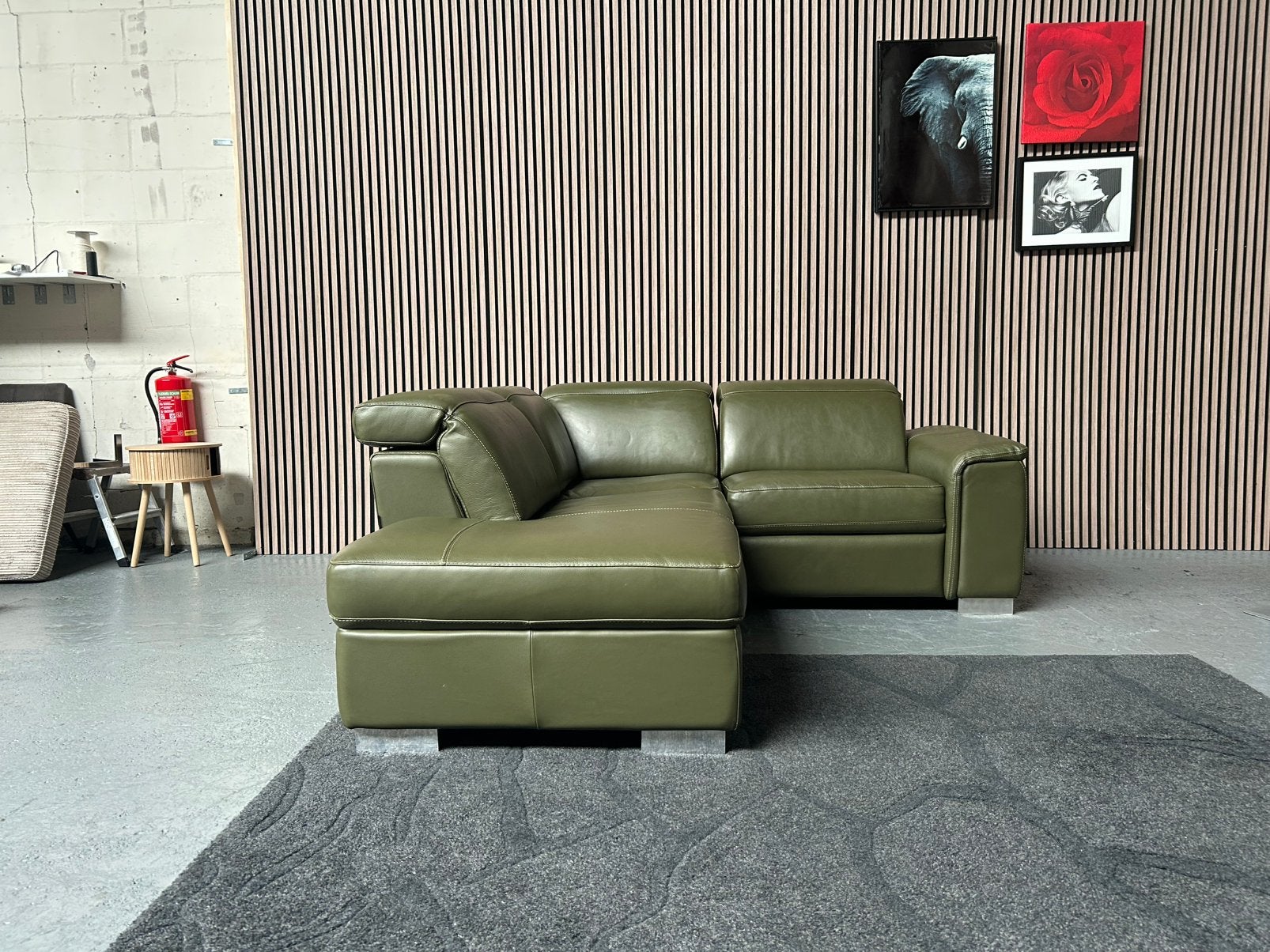 GRATIS LEVERING Chateau D'ax Hoekbank Leer 195X220 GEREINIGD