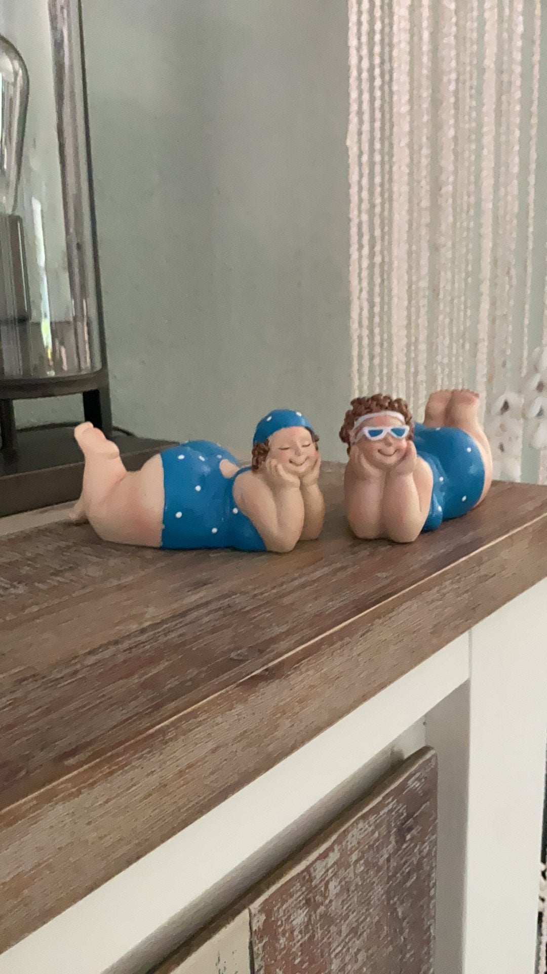 2 dikke dames in badpak beeldjes, Verzenden, Nieuw