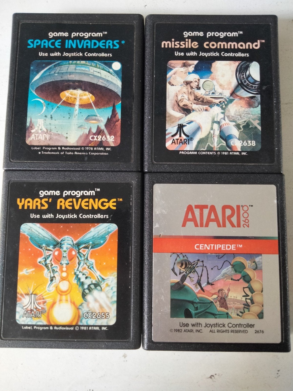 Atari 2600 Centipede, Yars' Revenge, Space Inva, Spelcomputers en Games, Games | Atari, Gebruikt, Shooter, 1 speler, Ophalen of Verzenden