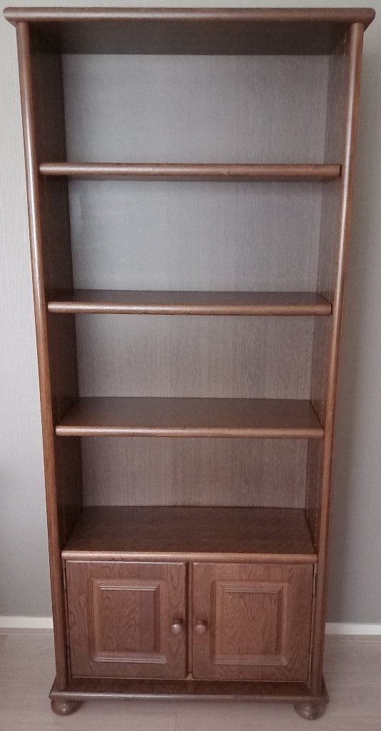 Boekenkast, Ophalen, Met deur(en), Eikenhout, 50 tot 100 cm
