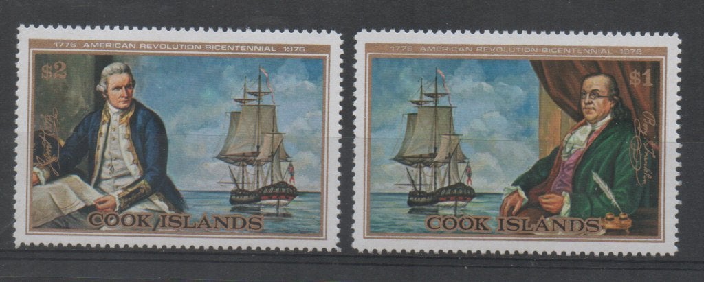 W589 Cook islands 485/86 postfris Schepen, Verzenden, Postfris, Overige thema's