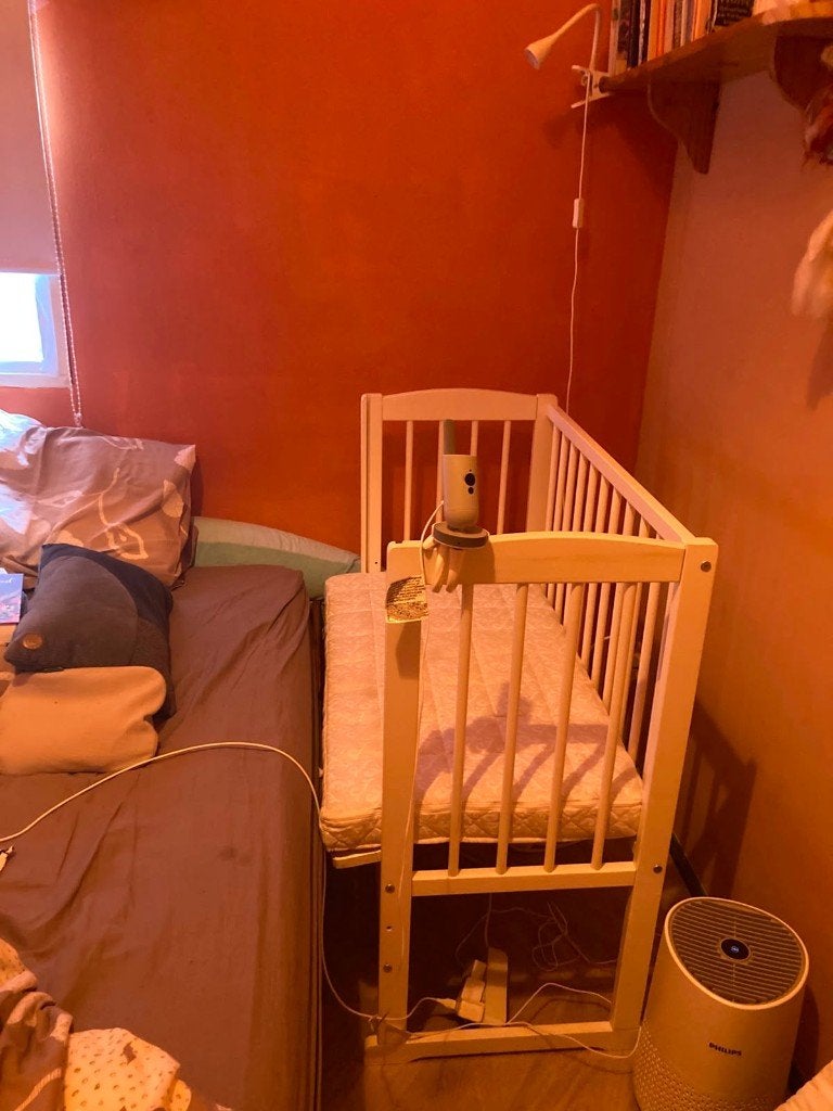 Witte houten cosleeper, Kinderen en Baby's, Babywiegjes en Ledikanten, Gebruikt, Wieg, Ophalen