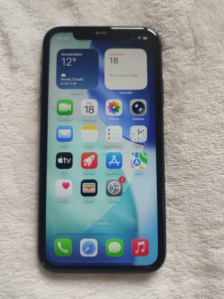 iPhone 11 128GB Zwart - Goede staat, originele onderdelen, Telecommunicatie, Mobiele telefoons | Apple iPhone, Zwart, Zonder simlock