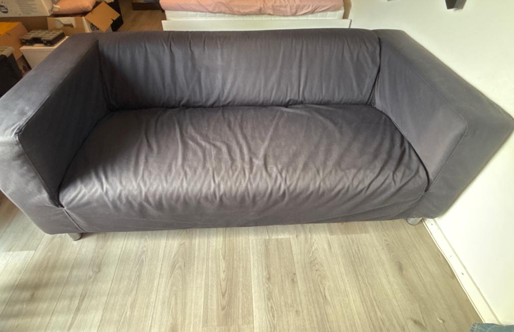 IKEA Klippan 2-zitsbank - Donkergrijs, Ophalen, Gebruikt, 150 tot 200 cm, Tweepersoons