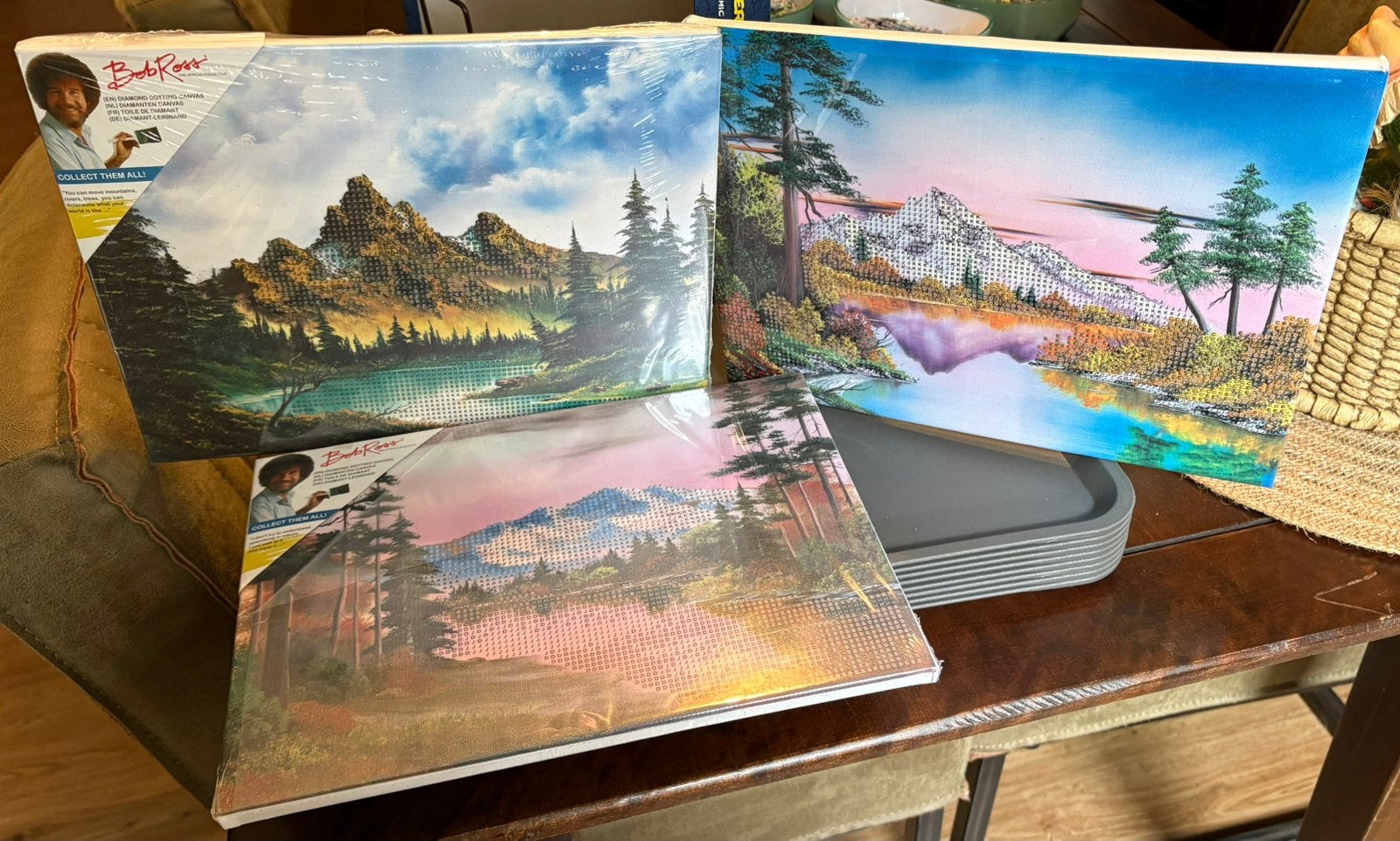 Bob Ross Diamond Painting maken. Landschappen, Zelfklevend, Diamond painting, Nieuw, Meerkleurig