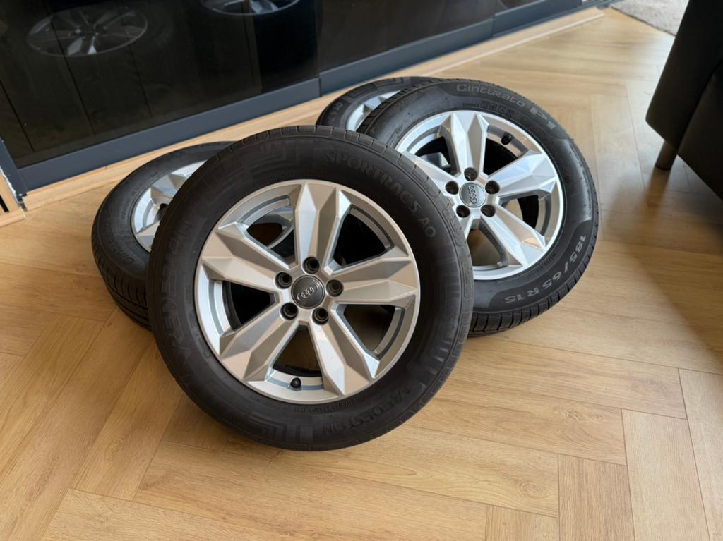 Originele Audi A1 velgen 15” 5x100 A1 polo ibiza, Ophalen, 15 inch, Velg(en), 185 mm