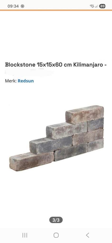 36x rotsblokken Kilomanjaro voor border, Tuin en Terras, Ophalen, Nieuw, Minder dan 100 cm, Minder dan 25 cm
