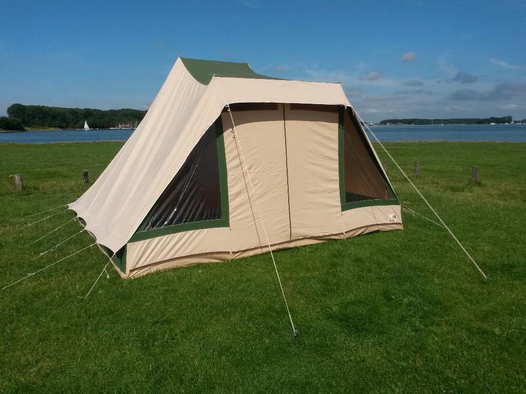 6 persoons piramide "de Wit" tent te koop, Caravans en Kamperen, Tenten, Ophalen, Gebruikt, Tot en met 6