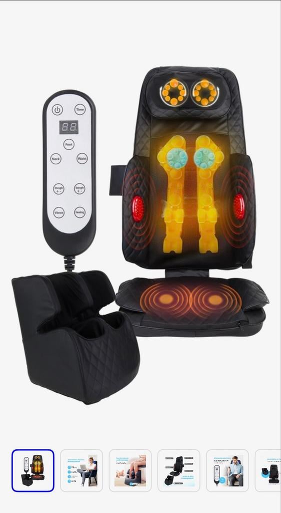 Shiatsu Massagestoel Fitaly met Verwarming, Ophalen, Zo goed als nieuw, Massagestoel of Kussen