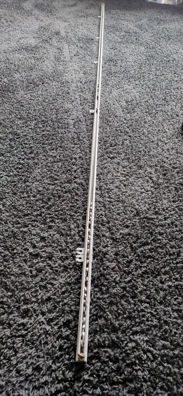 Gordijnrail 2,15 meter, Ophalen, Metaal, Zilver, Nieuw