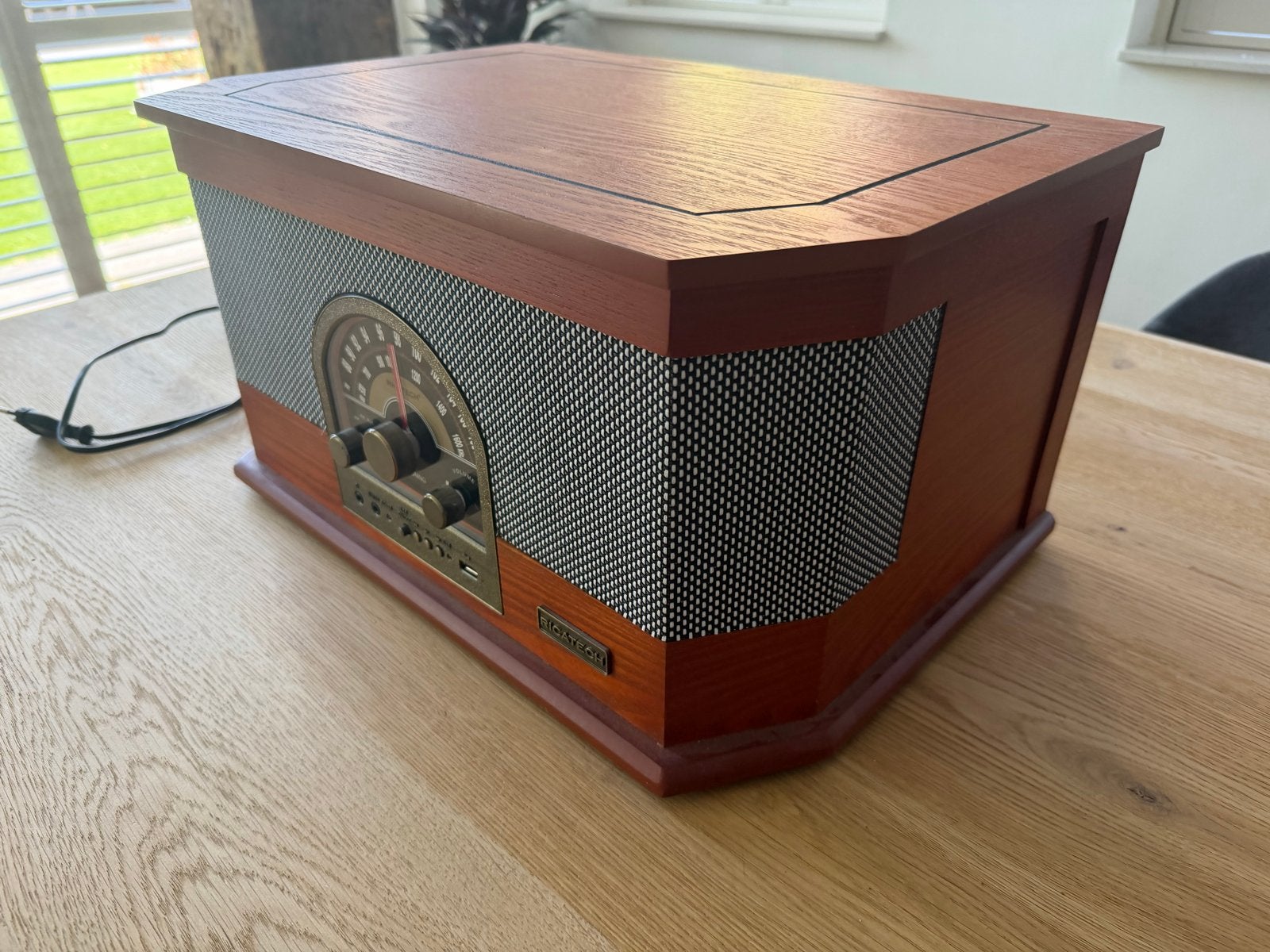 Ricatech platenspeler met radio en USB, Audio, Tv en Foto, Platenspelers, Gebruikt, USB-aansluiting, Platenspeler, Ophalen